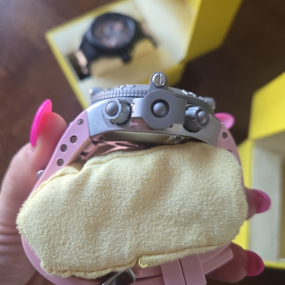 Invicta Pink and Silver Chronograph Watch - Picture 3 of 4
